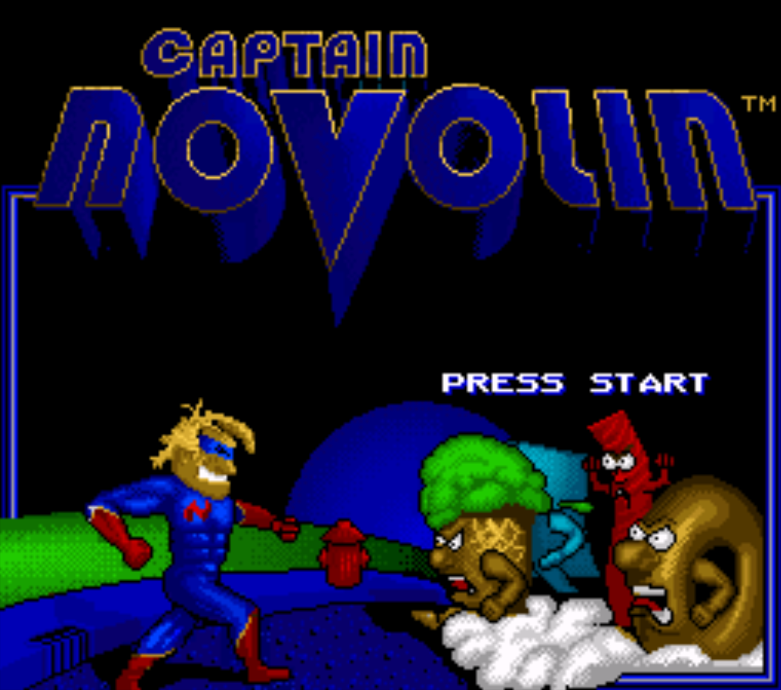 Captain Novolin Title Screen